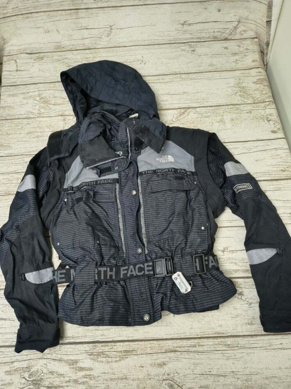 Vintage Iconic The North Face Steep Tech Women’s Size 10 Hooded Black Jacket
